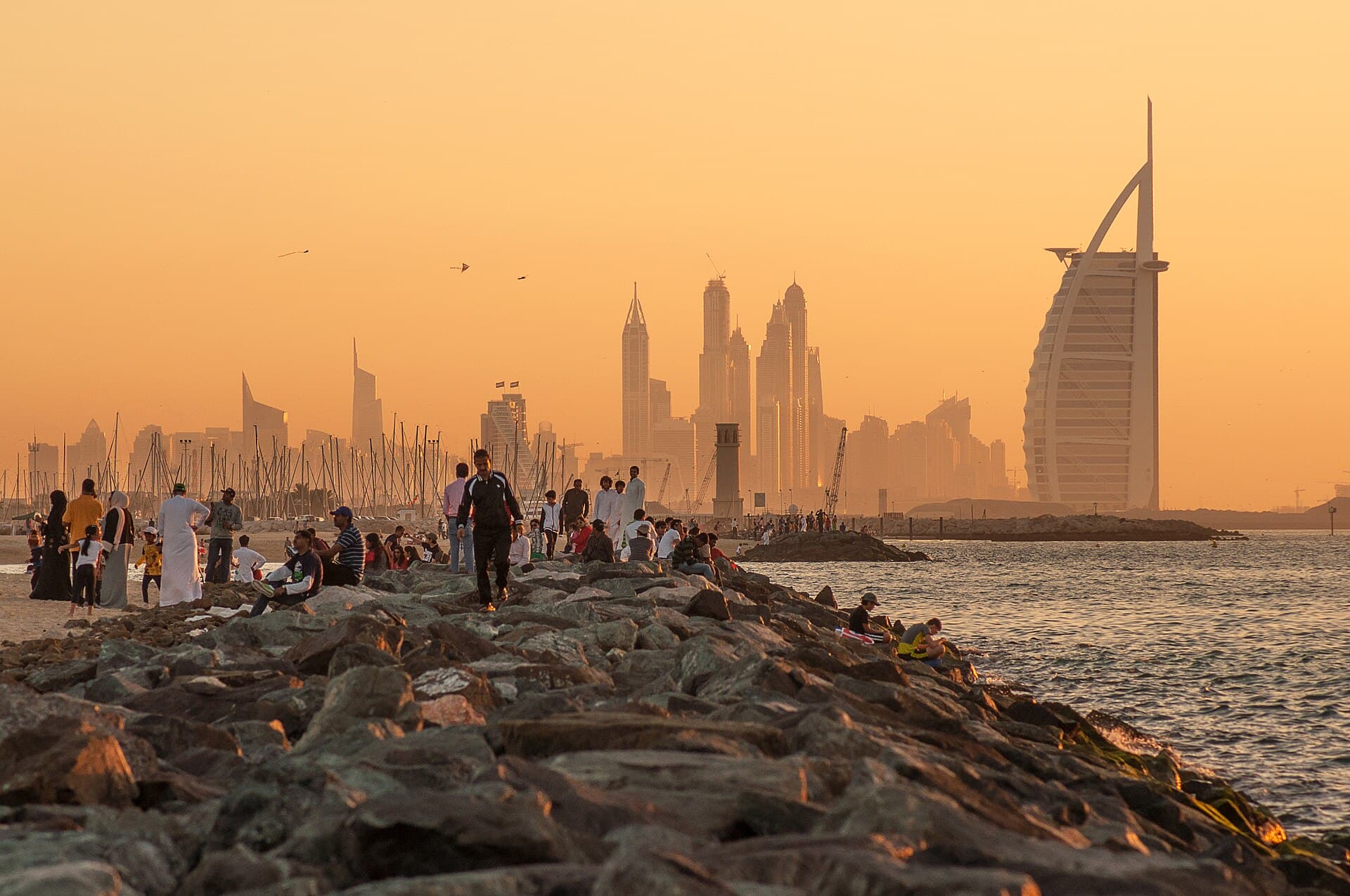 Zonsondergang aan het Jumeirah-strand